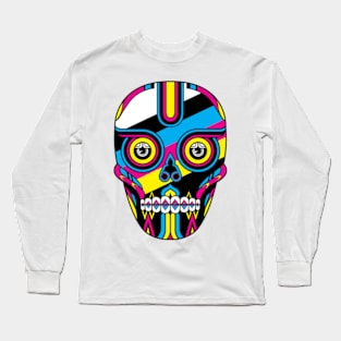 CMYK Deco Skull Long Sleeve T-Shirt